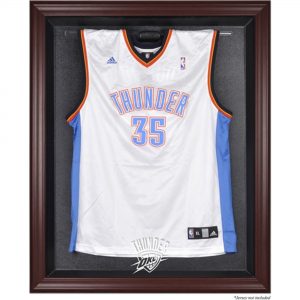 Fanatics Authentic Oklahoma City Thunder Mahogany Framed Team Logo Jersey Display Case