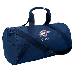 Oklahoma City Thunder Youth Navy Personalized Duffle Bag