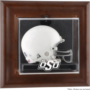 Fanatics Authentic Oklahoma State Cowboys Brown Framed Wall-Mountable Mini Helmet Display Case