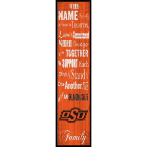 Oklahoma State Cowboys 6” x 24” Personalized Family Banner Sign