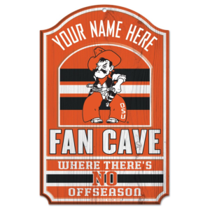 Oklahoma State Cowboys Personalized Fan Cave Wall Art