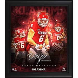 Fanatics Authentic Baker Mayfield Oklahoma Sooners Framed 15″ x 17″ Stars of the Game Collage – Facsimile Signature