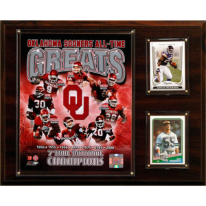 Oklahoma Sooners 12” x 15” Football All-Time Greats Plaque