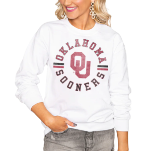 Oklahoma Sooners Women’s White Vintage Days Perfect Pullover Sweatshirt