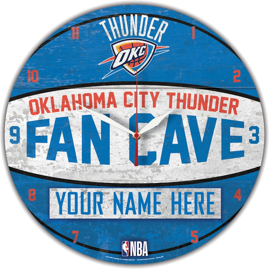 Oklahoma City Thunder Personalized Wall Clock