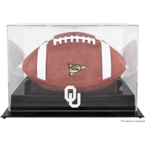 Fanatics Authentic Oklahoma Sooners Black Base Team Logo Football Display Case with Mirror Back