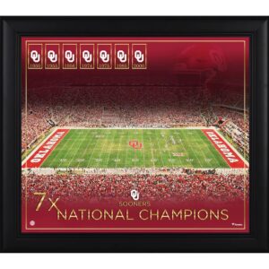 Fanatics Authentic Oklahoma Sooners Framed 15″ x 17″ Football Championship Count Collage