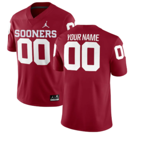 Oklahoma Sooners Jordan Brand Football Custom Game Jersey – Crimson