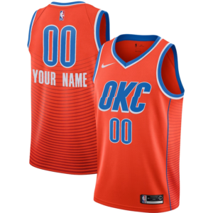 Oklahoma City Thunder Jordan Brand Swingman Custom Jersey – Statement Edition – Orange
