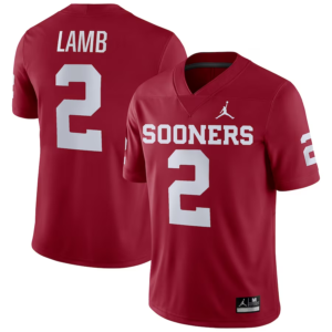 CeeDee Lamb Oklahoma Sooners Jordan Brand Player Game Jersey – Crimson
