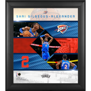 Shai Gilgeous-Alexander Oklahoma City Thunder Fanatics Authentic Framed 15″ x 17″ Stitched Stars Collage