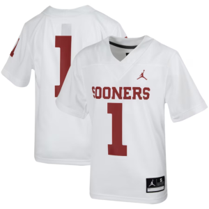#1 Oklahoma Sooners Jordan Brand Youth Untouchable Football Jersey – White