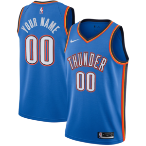 Oklahoma City Thunder Nike Custom Swingman Jersey – Icon Edition – Blue